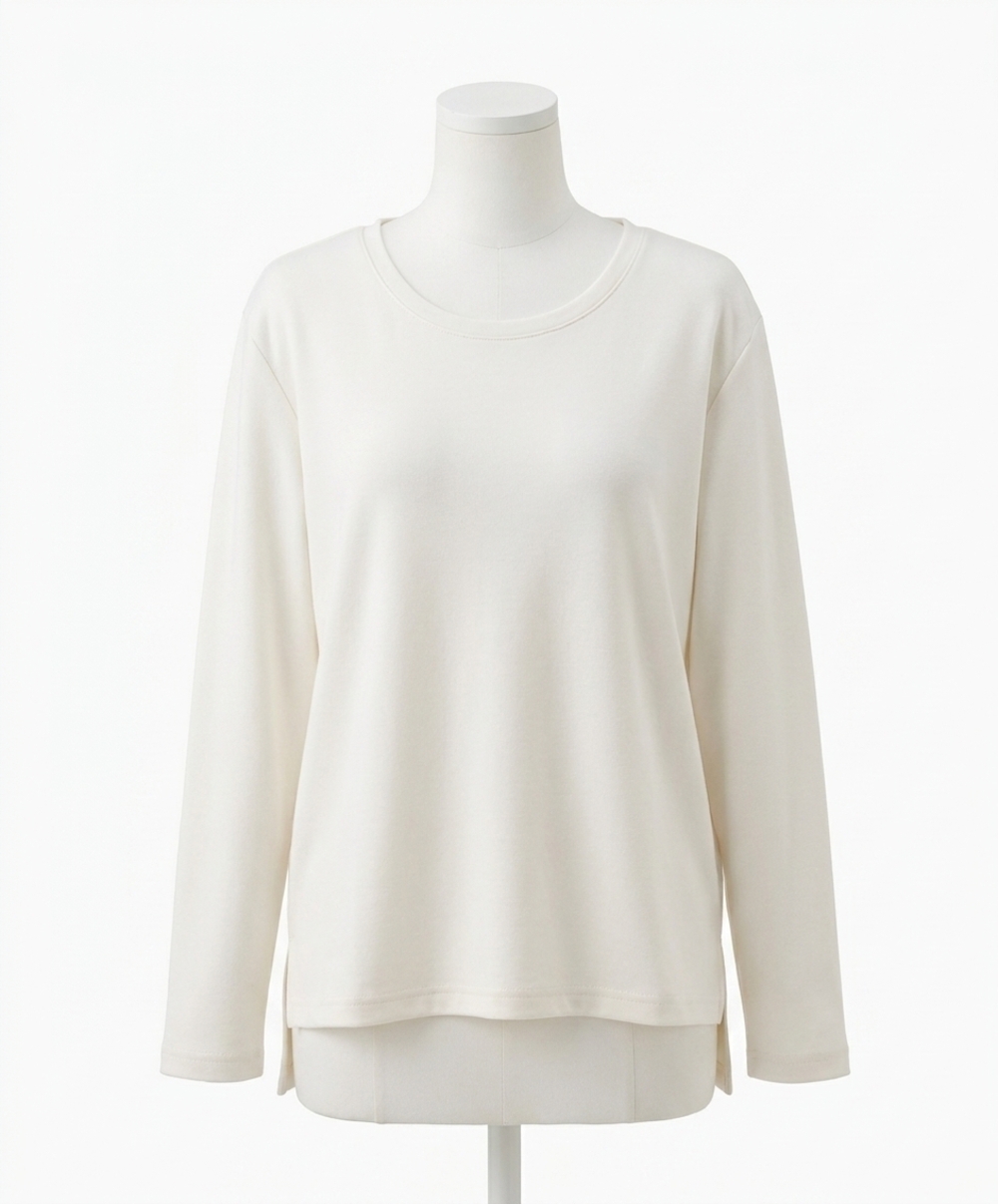 NEW FRENCH KYSS scoop neck top in ivory